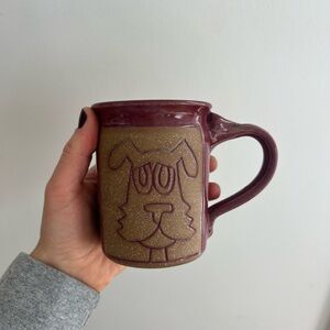 Handmade Dog Cartoon* Maroon 8oz Coffee Mug